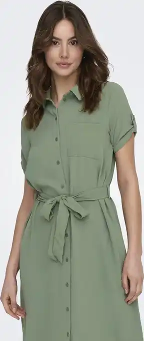 Bol.com JDY JDYLION MIDI S/S SHIRT DRESS WVN Dames Jurk - Maat XS aanbieding