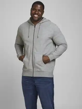 Bol.com JACK&JONES PLUS JJEBASIC SWEAT ZIP HOOD NOOS PLS Heren Trui - Maat EU4XL US2XL aanbieding