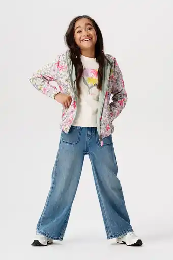 Bol.com Noppies Girls Jacket Ellisville reversible all over print Meisjes Jas - Whitecap Gray - Maat 128 aanbieding