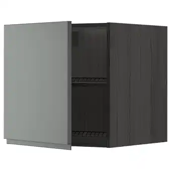 IKEA Metod Bovenkast voor koelkast/vriezer, zwart/voxtorp donkergrijs, 60x60 cm aanbieding