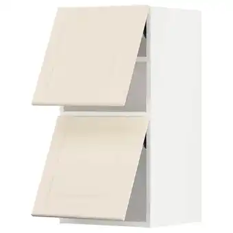 IKEA Metod Wandkast horiz 2 drn m drukopening, wit/bodbyn ecru, 40x80 cm aanbieding