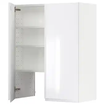 IKEA Metod Bovenkast v afzuigkap&plank/deur, wit/voxtorp hoogglans/wit, 80x100 cm aanbieding