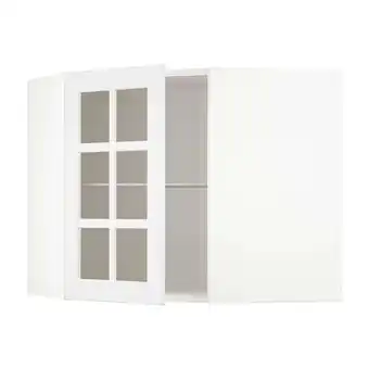 IKEA Metod Bovenhoekkast met plank/vitrinedeur, wit/stensund wit, 68x60 cm aanbieding