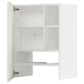 IKEA Metod Bovenkast v afzuigkap&plank/deur, wit/bodbyn ecru, 60x80 cm aanbieding