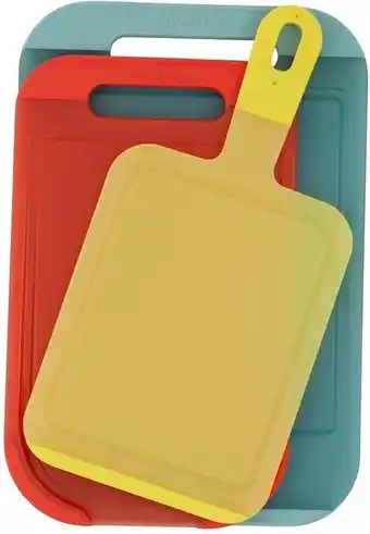 Bol.com Brabantia Tasty Colours Kunststof Snijplanken - Snijplankenset 3-delig - Yellow/Red/Mint aanbieding
