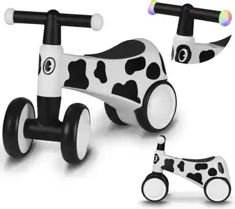 Lionelo Sammy - Loopfiets - Balance Bike - 1 tot 3 jaar - Handvatten met verlichting - Kleurrijke diermotieven - Jongens en M
