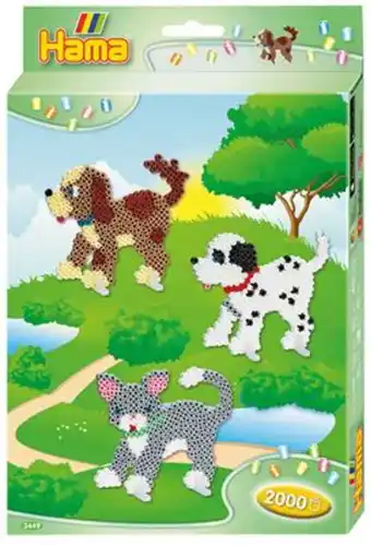 Bol.com Hama Set Strijkkralen 2000 Kralen Dogs and Cat - 3449 aanbieding