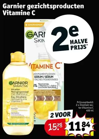 Kruidvat Garnier gezichtsproducten Vitamine C aanbieding