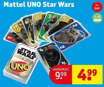 Kruidvat Mattel UNO Star Wars aanbieding