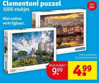 Kruidvat Clementoni puzzel aanbieding
