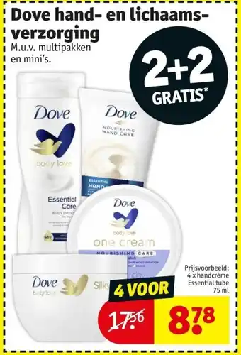Kruidvat Dove hand- en lichaamsverzorging aanbieding