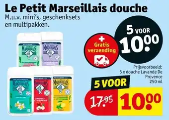 Kruidvat Le Petit Marseillais douche aanbieding