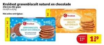 Kruidvat Kruidvat granenbiscuit naturel en chocolade aanbieding
