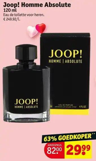 Kruidvat Joop! Homme Absolute aanbieding
