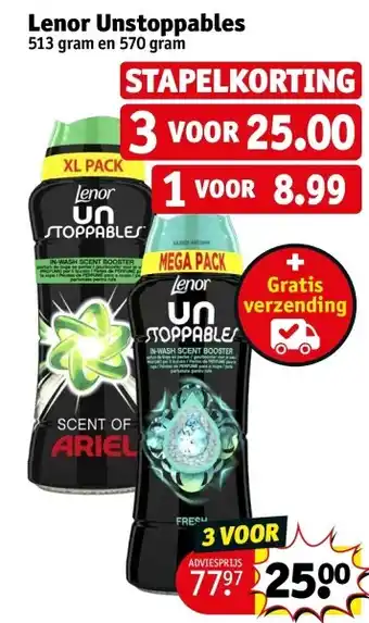 Kruidvat Lenor Unstoppables aanbieding
