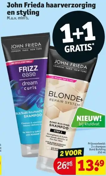 Kruidvat John Frieda haarverzorging en styling aanbieding