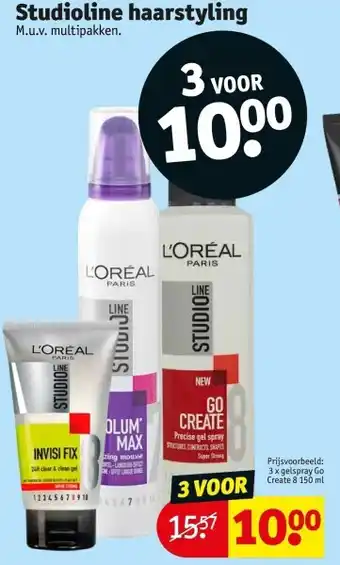 Kruidvat Studioline haarstyling aanbieding