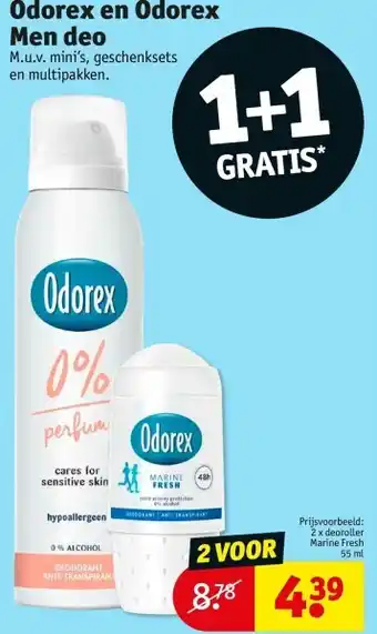 Kruidvat Odorex en Odorex Men deo aanbieding