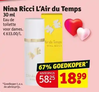 Kruidvat Nina Ricci L’Air du Temps aanbieding