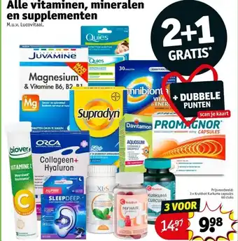 Kruidvat Alle vitaminen, mineralen en supplementen aanbieding
