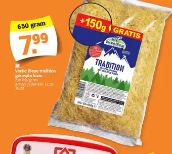 Albert Heijn Vache Bleue tradition geraspte kaas aanbieding