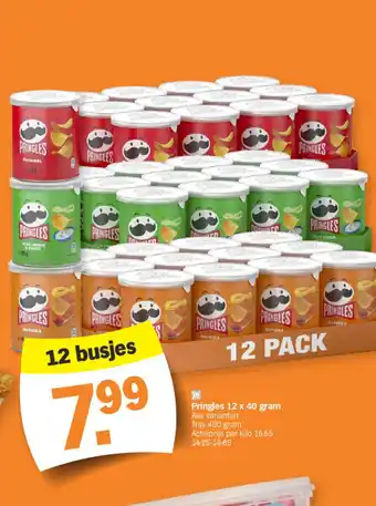 Albert Heijn Pringles 12 x 40 gram aanbieding