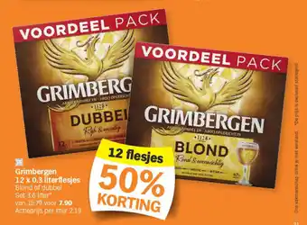 Albert Heijn Grimbergen 12 x 0.3 literflesjes aanbieding