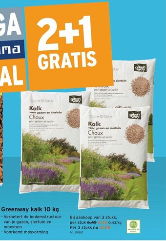 GAMMA Greenway kalk 10kg aanbieding