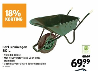 GAMMA Fort kruiwagen 80L aanbieding