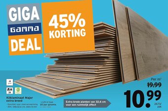 GAMMA Kliklaminaat Major extra breed aanbieding
