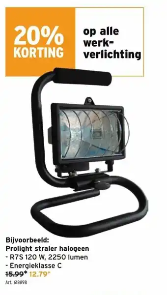 GAMMA Bijvoorbeeld: Prolight straler halogeen aanbieding