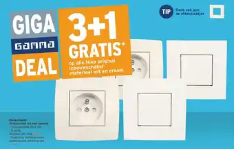 GAMMA Bijvoorbeeld: Stopcontact wit met aarding aanbieding