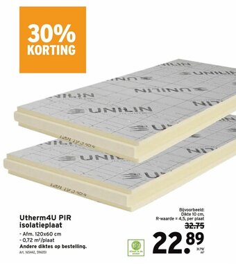 GAMMA Utherm4U PIR isolatieplaat aanbieding