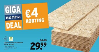 GAMMA OSB3 constructieplaat dikte 18 mm aanbieding