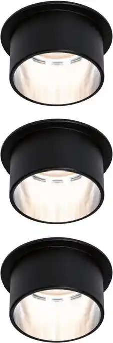 Paulmann Gil inbouwspot - set van 3 - wit mat/ijzer alu - 3StepDim - 2700K - rond