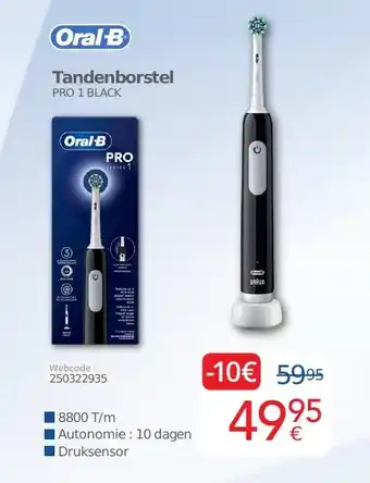Eldi Oral-B Tandenborstel PRO 1 BLACK aanbieding