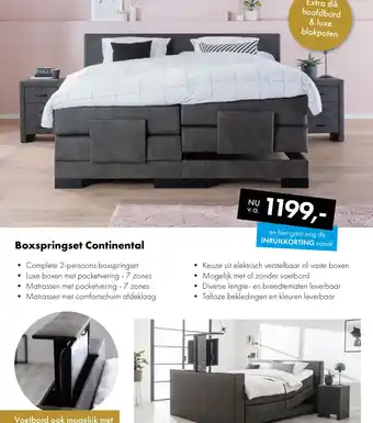 Woonsquare boxspringset Continental aanbieding