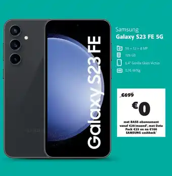Base Samsung Galaxy S23 FE 5G aanbieding