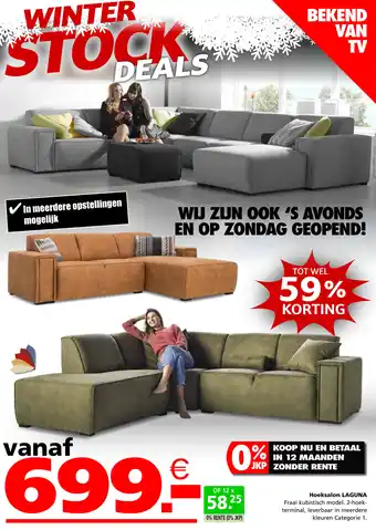 Seats and Sofas Hoeksalon LAGUNA aanbieding