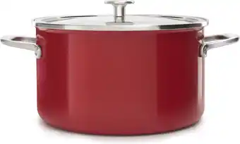 Bol.com KitchenAid Steel Core Enamel kookpan 24cm 6L - Keizerrood - inductie - PFAS-vrij aanbieding