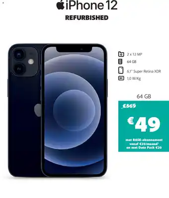 Base iPhone 12 REFURBISHED aanbieding