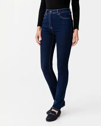 Damart Jean ventre plat Perfect Fit by Damart Taille haute slim aanbieding
