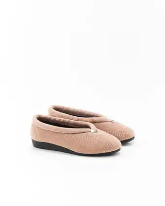 Damart Ballerines velours côtelé brillant aanbieding
