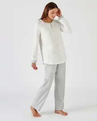 Damart Pyjama petites fleurs Thermolactyl aanbieding