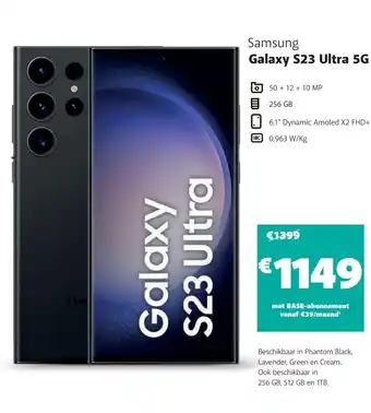 Base Samsung Galaxy S23 Ultra 5G aanbieding