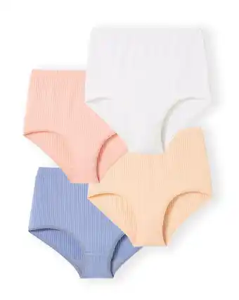 Damart Lot de 4 culottes maxi, maille côtelée aanbieding