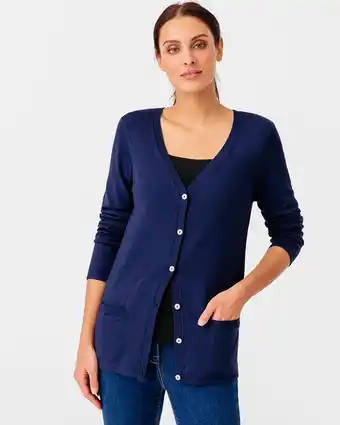 Damart Gilet boutonné maille fine aanbieding