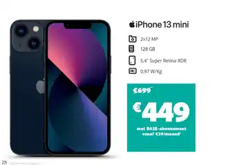 Base iPhone 13 mini aanbieding