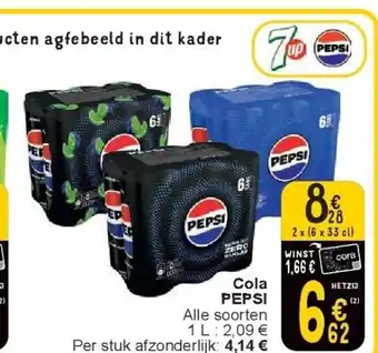 Cora Cola PEPSI aanbieding