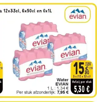 Cora Water EVIAN aanbieding